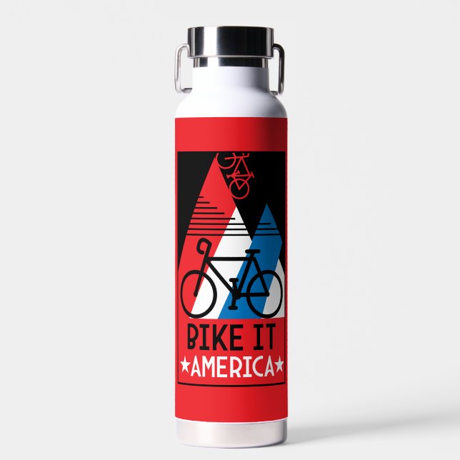 Botella De Agua Estados Unidos en bicicleta (Delantero)