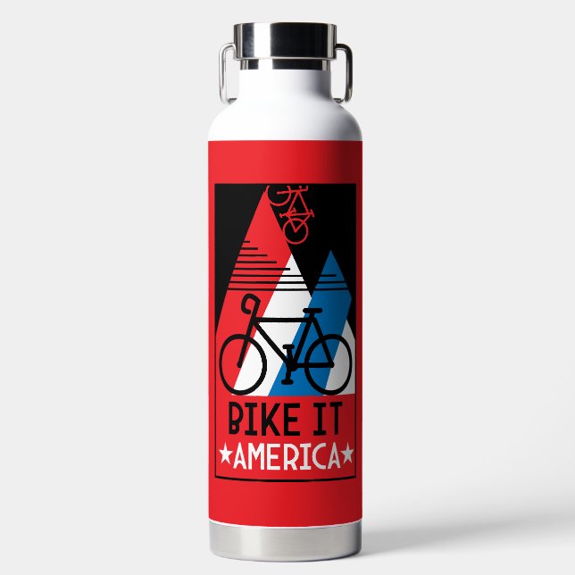 Botella De Agua Estados Unidos en bicicleta (Delantero)