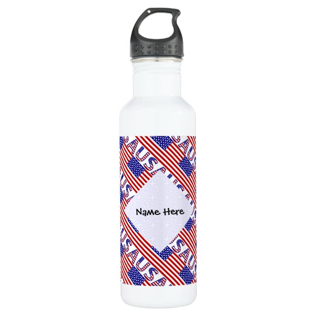 Botella De Agua Estados Unidos y Estados Unidos: Bandera estadouni (Anverso)