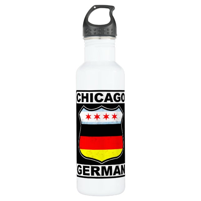 Botella De Agua Estadounidense de Chicago (Anverso)