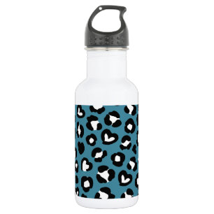 Botella De Agua Estampado Animal, Leopardo Azul, Manchas de Guepar