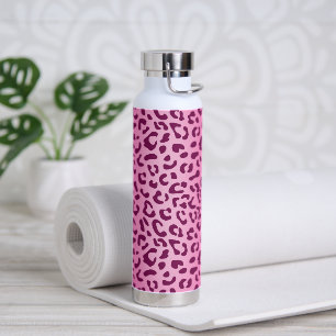 Botella De Agua Estampado de leopardo rosa elegante