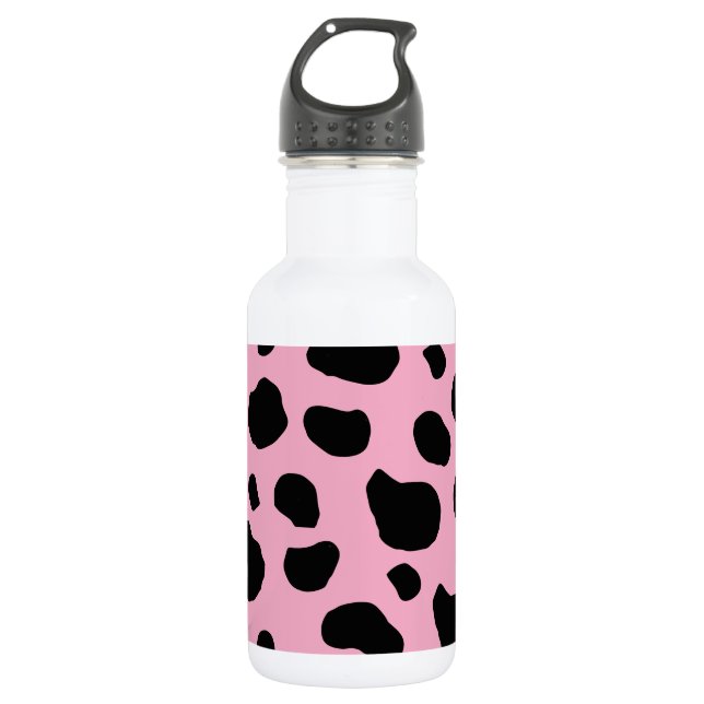 Botella De Agua Estampado de vaca, Patrón de vaca, Manchas de vaca (Anverso)