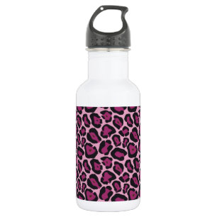 Botella De Agua Estampado leopardo rosado