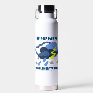 Botella De Agua Estar Preparados Para Inclemencias De Nubes De Tor