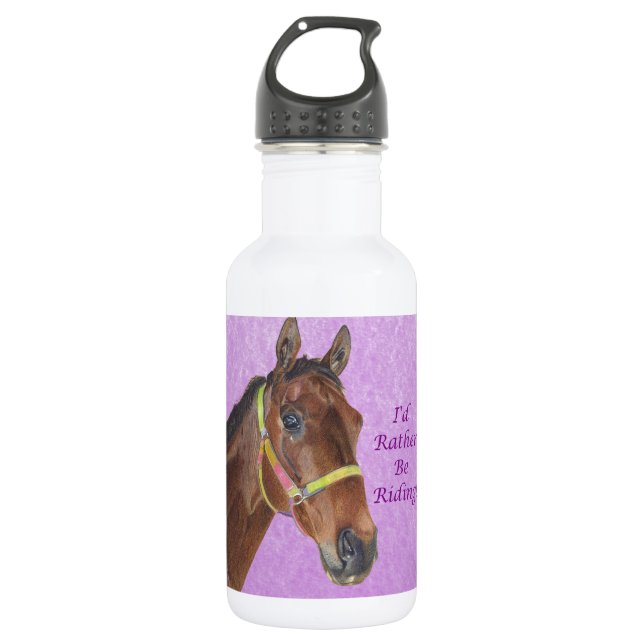 Botella De Agua ¡Estaría montando bastante! Caballo (Anverso)