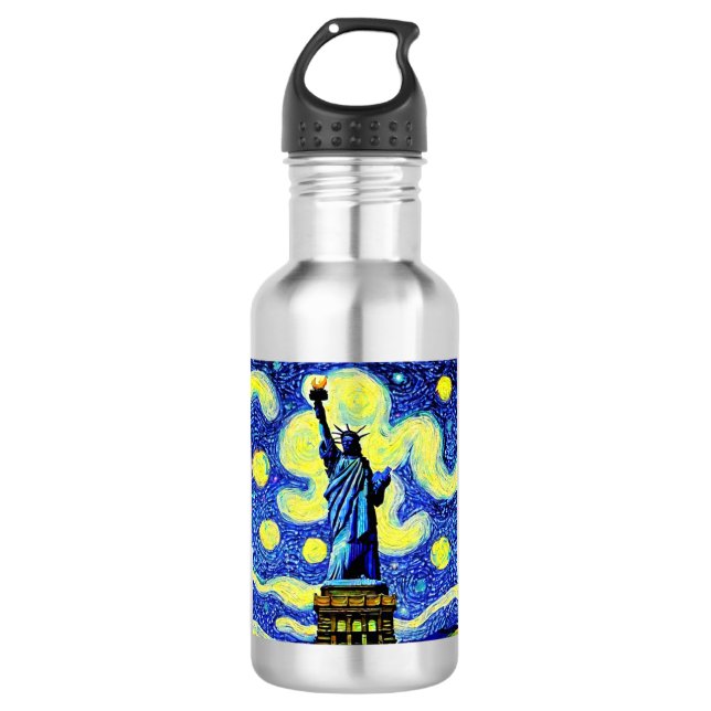 Botella De Agua Estatua De La Libertad De Nueva York (Anverso)