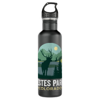 Botella De Agua Estes Park TShirt Elks Retro Vintage Estes Park Co