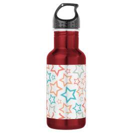 Botella de agua estética pastel estrellas retro li