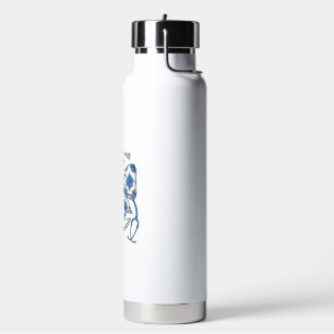 Botella De Agua Estetoscopio de lazo floral de enfermera grabado v