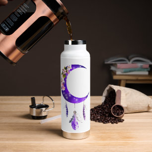 Botella De Agua Estilo Boho personalizado de luna creciente