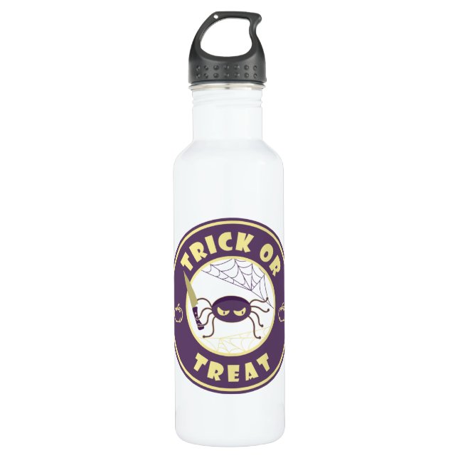 Botella De Agua Estilo de araña halloween Starbucks (Anverso)