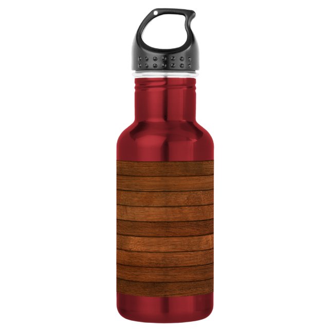 Botella De Agua Estilo de grano de madera teñida (Anverso)