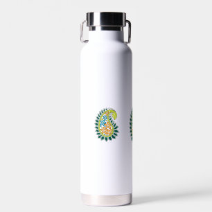 Botella De Agua Estilo decorativo, verde azul oscuro, wattle