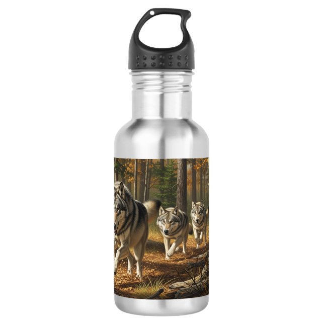 Botella de agua estilo lobo 1 (Anverso)