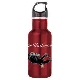 Botella De Agua Estilo Silhouette de buceo Scuba Personaliza