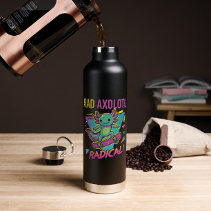 Botella De Agua Estilo vintage de los 90 Axolotl Skateboard Rad ne