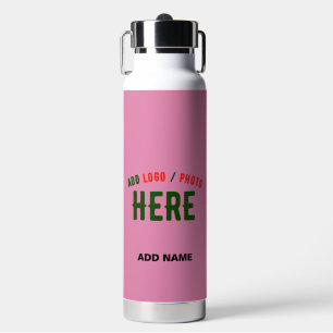 BOTELLA DE AGUA ESTILOSA MODERNA PERSONALIZADA BONITA ROSA CALIENT