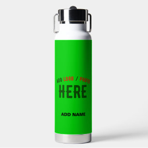 BOTELLA DE AGUA ESTILOSO MODERNO PERSONALIZADO VERDE LIMA VERIFICA