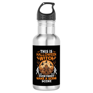 Botella De Agua Esto Es Halloween Bruja Todos Hagan Una Escena Pos