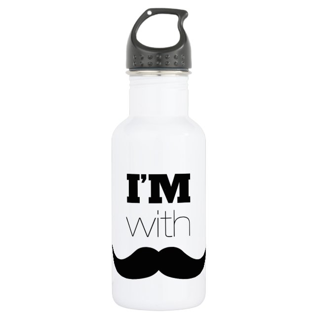 Botella De Agua Estoy con Mustache (Anverso)