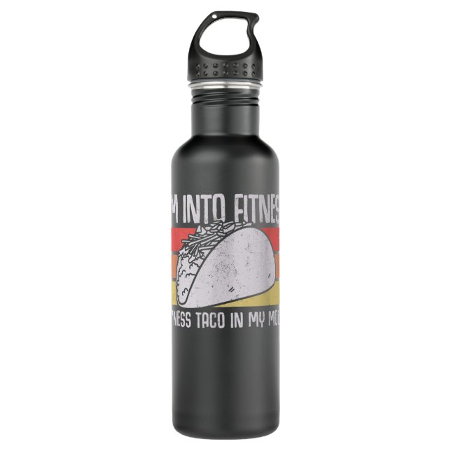 Botella De Agua Estoy en Fitness Taco en mi boca hombres mujeres j (Anverso)