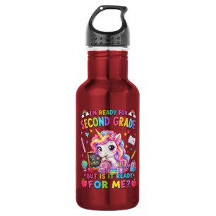 Botella De Agua Estoy listo para el unicornio de segundo grado pri