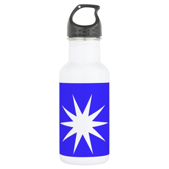 Botella De Agua Estrella blanca azul profunda (Anverso)