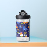 Botella De Agua Estrella de Naranja azul dulce para niños Dinosaur<br><div class="desc">Los niños lindos botellas de agua de naranja azul estrella de dinosaurios con un diseño único colorido y juguetón del tema de los dinosaurios y puede ser personalizado con el nombre de sus hijos es excelente de vuelta a los suministros escolares para añadir un poco de emoción a la vida...</div>