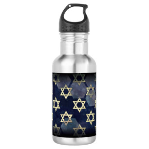Botella De Agua Estrella múltiple Happy Hanukkah de SlipperyJoe de