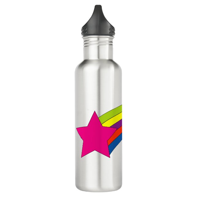 Botella De Agua Estrella rosa y arcoiris (Izquierda)