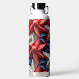 BOTELLA DE AGUA ESTRELLAS AZULES BLANCAS PATRIOTAS