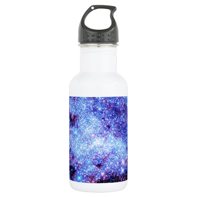 Botella De Agua Estrellas de espuma azul (Anverso)