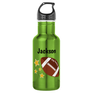 Botella De Agua Estrellas de fútbol americano infantil personaliza