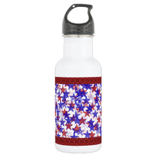 Botella De Agua Estrellas patrióticas recicladas de aluminio
