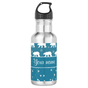 Botella De Agua Estrellas que centellean de los osos polares