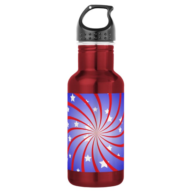 Botella De Agua Estrellas y explosión en espiral (Anverso)