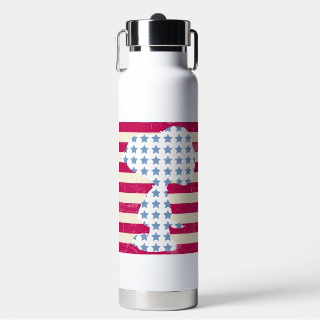 Botella De Agua Estrellas y rayas de época sonora (Frente)