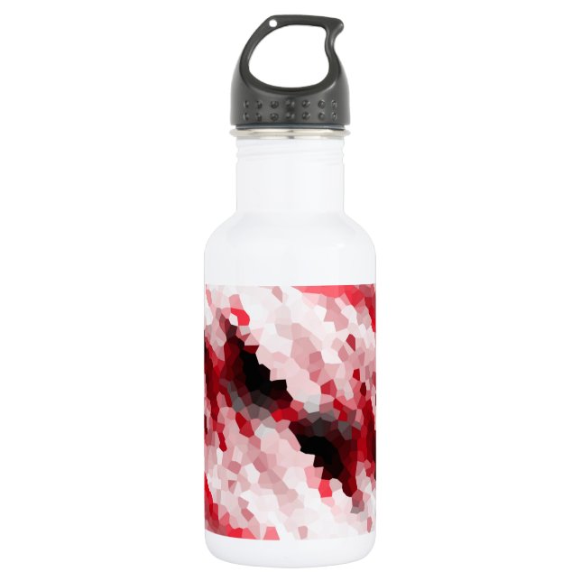 Botella De Agua Estructura de polígono rosa de cristal (Anverso)