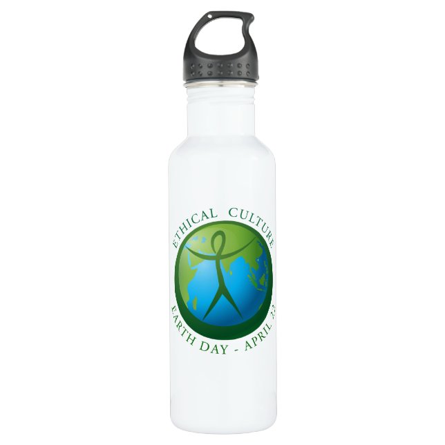 Botella de agua ética del Día de la Tierra de la (Anverso)