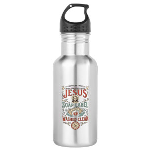 Botella De Agua Etiqueta de jabón de Jesús Lavado limpio Jabón de