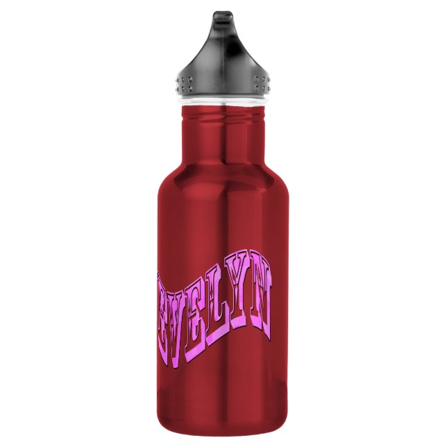 Botella De Agua Evelyn, Nombre, Logotipo, (Derecha)