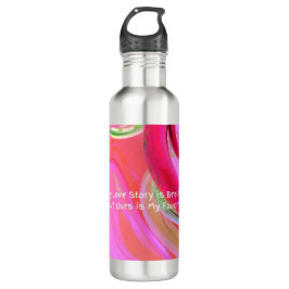 Botella De Agua "Every Love Story" Colorful Swirl Acero inoxidable
