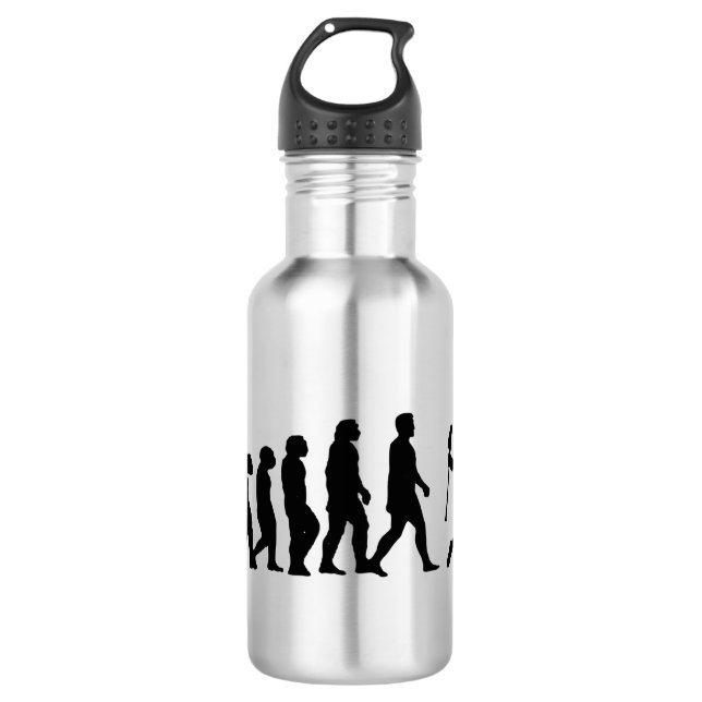 Botella De Agua Evolución de Lacrosse - Lacrosse divertida (Anverso)