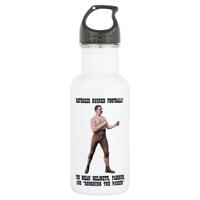 Botella De Agua Excesivamente un hombre de hombres auténtico (Anverso)