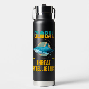 Botella De Agua Experto en Ciberseguridad Tiburón Divertido
