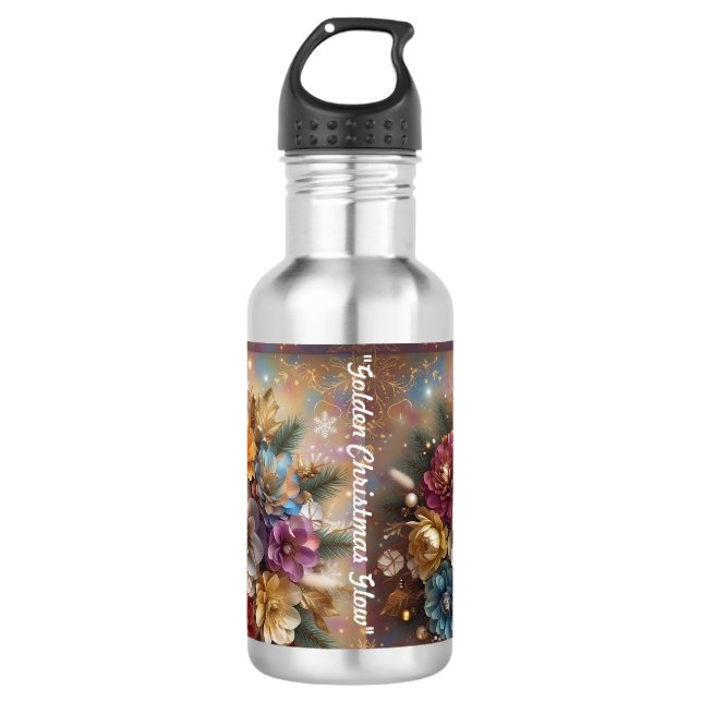 Botella De Agua "Explosión de color de los Navidades" (Anverso)