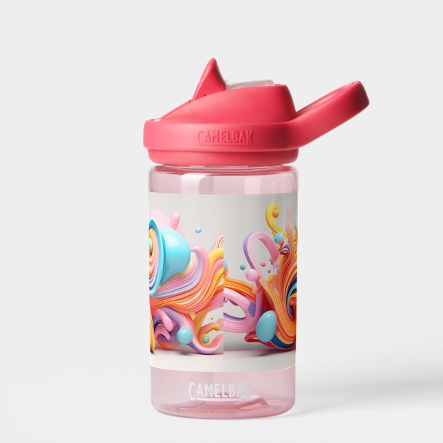 Botella De Agua Explosión de formas en tonos pastel (Izquierdo)