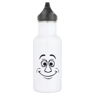 Botella De Agua Expresiones faciales de dibujos animados, cara fel