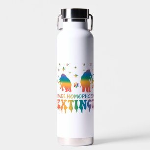 Botella De Agua Extinge la homofobia - Elefante arcoiris LGBTQ